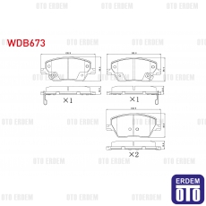 Fiat Egea Fren Balatası Ön 2015 