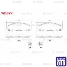 Fiat Freemont Fren Balatası Ön 2011 