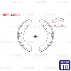 Fiat Fullback Pick-up Fren Pabuç Balata Arka 2016 / Isuzu D-max Fren Pabuç Balata Arka 2012- / Mıtsubishi L200 Fren Pabuç Balata Arka 2005- 