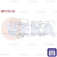 Fiat Grande Punto Evo Fren Balatası Ön Fişli 1.2i 1.3 Mjt 1.4 1.6 2008-2012  - 2