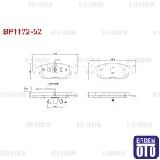Fiat Grande Punto Evo Fren Balatası Ön Fişli 1.2i 1.3 Mjt 1.4 1.6 2008-2012 