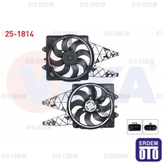 Fiat Grande Punto Fan Motoru Su ve Klima Davlumbazlı Tekli Rezistanslı 1.3 Mjt 75 Hp 2005-2012 25-1814 - 2