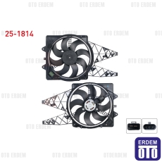 Fiat Grande Punto Fan Motoru Su ve Klima Davlumbazlı Tekli Rezistanslı 1.3 Mjt 75 Hp 2005-2012 25-1814