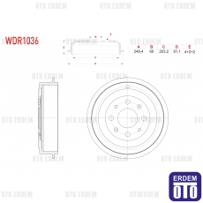 Fiat Grande Punto Punto Fren Kampanası Arka 2005-2012 