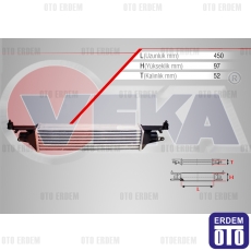 Fiat Grande Punto Turbo Radyatörü (İntercooler) 1.3 Mjt 2005-2012 42-1807 - 2