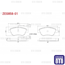 Fiat Linea Albea Doblo Fiorino Grande Punto Bipper Nemo Fren Balatası Ön 2007 