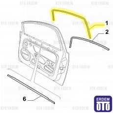 Fiat Linea Ön Kapı Üst Lastiği Fitili Sol 51824046 - 2