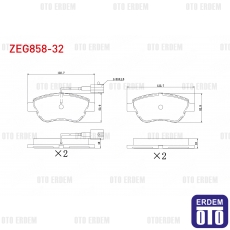 Fiat Linea Punto Evo Alfa Romeo Mito Fren Balatası Ön 2008 