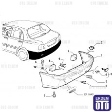 Fiat Marea Arka Tampon Orjinal 713975099 - 2