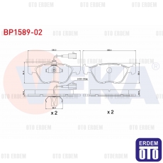 Fiat Marea Bravo Alfa Romeo 156 147 Fren Balata Ön 1.6-2.0 1995-2010  - 2