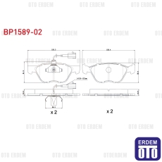 Fiat Marea Bravo Alfa Romeo 156 147 Fren Balata Ön 1.6-2.0 1995-2010 