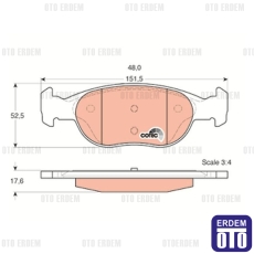 Fiat Marea Ön Fren Balatası Takımı 77362199 - 2