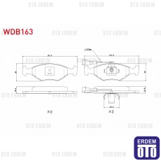 Fiat Palio Albea Siena Fren Balatası Ön 1996-2005 