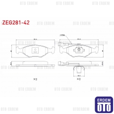 Fiat Palio Albea Siena Fren Balatası Ön 1996-2005 