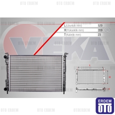 Fiat Palio Su Radyatörü Mekanik (23mm) 1.2i 16V 1996-2005 16-1823 - 2