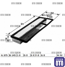 Fiat Pratico Hava Filtresi 51775324