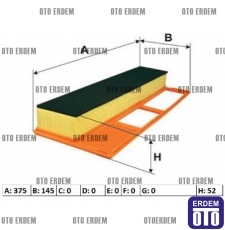 Fiat Pratico Hava Filtresi Süngerli 51775324