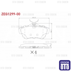 Fiat Scudo Fren Balatası Arka 2006 