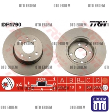 Fiat Stilo Arka Fren Disk Takımı Trw 46831042