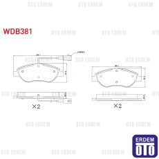 Fiat Stilo Mito Fren Balatası Ön 2008 