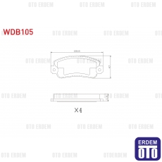 Fiat Tempra 2.0i Fren Balata Arka 1992-1999 