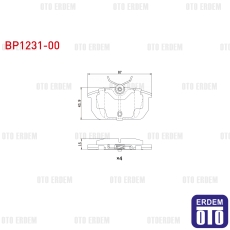 Fiat Tempra / Brava / Bravo / Alfa Romeo 155 Fren Balata Arka 