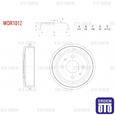 Fiat Tempra Bravo Brava Fren Kampanası Arka 1992-2004 