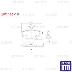 Fiat Tempra Tipo Uno Alfa Romeo 145 146 Ön Fren Balatası 1990-2001 