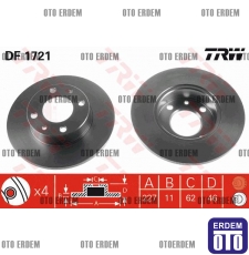 Fiat Uno 60 Ön Fren Disk Takımı TRW 4208311 - 2