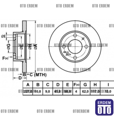 Fiat Uno 60 Ön Fren Diski Tek 4208311 - 2