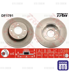 Fiat Uno 70 Ön Fren Disk Takımı 5961814 - 2