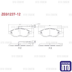 Fren Balata Ön Çift Fişli Fiat Ducato 2.3 Mjt 2006-2014 
