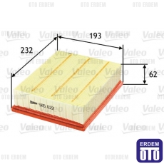 Laguna 2 Hava Filtresi Valeo 7700111834