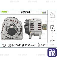 Megane 3 Alternatör Şarj Dinamosu 12V 125A 1.5Dci Valeo 8200537415