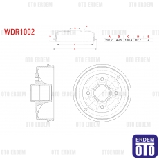 Renault 9 Clio II Arka Fren Kampanası 1985-2000 / 1998-2005 