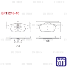 Renault Captur / Clio / Fluence / Megane / Scenic / Zoe / Dacia Dokker / Duster / Lodgy / Nissan Juke Fren Balata Ön 15-16 Jant 
