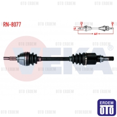 Renault Clio 3 Dacia Logan Komple Aks Sol Ön  2005-2012 (Uzunluk 649mm)  - 2