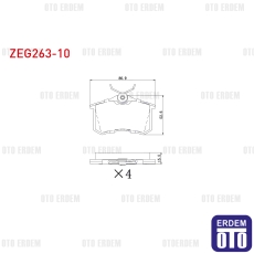 Renault Clio 3 Megane 2 Arka Fren Balatası 2002-2012 