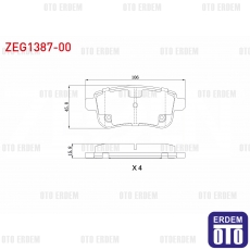 Renault Clio 5 Fluence Megane 3 Grand Scenic Fren Balatası Arka 2008 