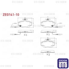 Renault Clio Clio 2 Symbol Thalia Dacia Logan Sandero Fren Balatası Ön 1998 