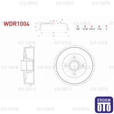 Renault Clio II Megane II Symbol II Dacia Logan Fren Kampanası Arka 1998-2012 