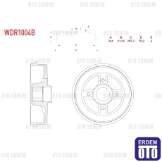 Renault Dacia Clio 2 Megane 2 Symbol 2 Logan Fren Kampanası Arka 1998-2012 
