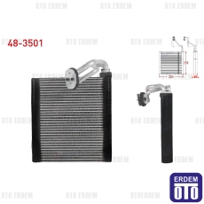 Renault Fluence 2011-2016 Megane 3 2011-2016 Klima Evaporatörü Borulu 250x235x38 48-3501