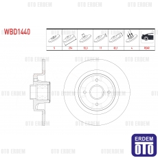 Renault Grand Scenic 2 Fren Diski Arka 2004-2009 