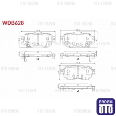 Renault Kadjar Fren Balatası Arka 2015 
