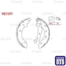 Renault Kangoo Fren Pabucu Balata Arka 1998-2008 