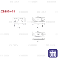 Renault Koleos Fren Balatası Arka 2.0 DCI 2008-2014 