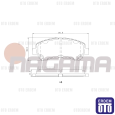 Renault Koleos Fren Balatası Ön 2.0 dCi 2008-2014 