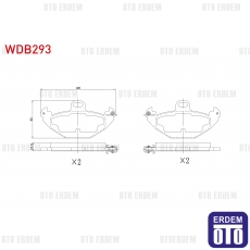 Renault Laguna 1 Fren Balatası Arka 1993-2001 