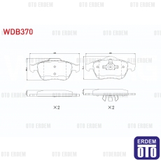 Renault Laguna 2 Fren Balatası Ön 2001-2007 